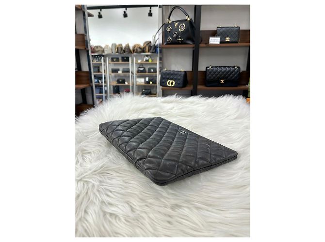 Chanel Clutch Caviar Classico Medio Nero - vista 7