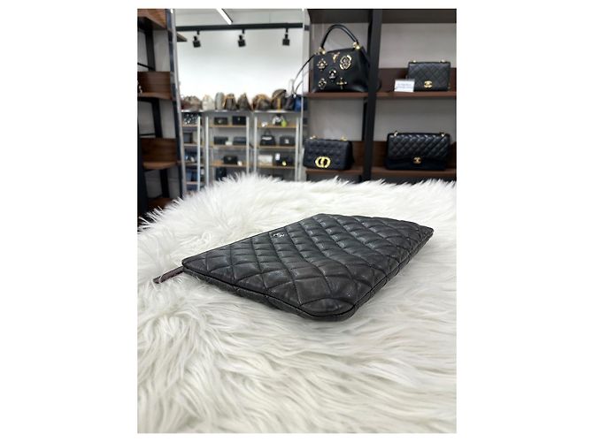 Chanel Clutch Caviar Classico Medio Nero - vista 8