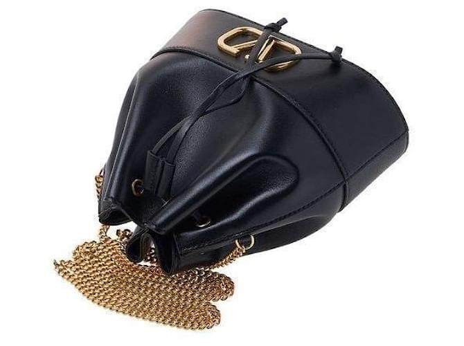 Valentino Borsa a secchiello Vring Chain Nera HPF Nero - vista 10