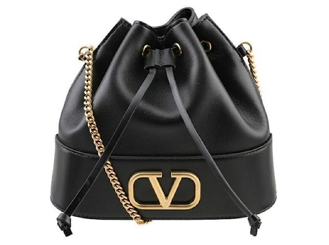 Valentino Borsa a secchiello Vring Chain Nera HPF Nero - vista 2