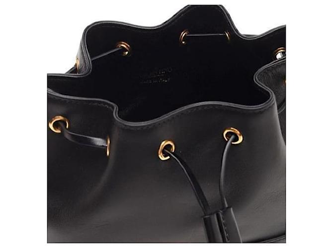 Valentino Borsa a secchiello Vring Chain Nera HPF Nero - vista 4