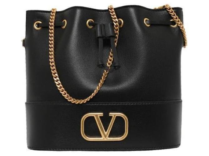 Valentino Borsa a secchiello Vring Chain Nera HPF Nero - vista 5