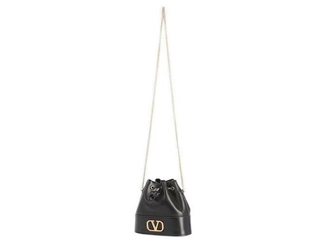 Valentino Borsa a secchiello Vring Chain Nera HPF Nero - vista 7