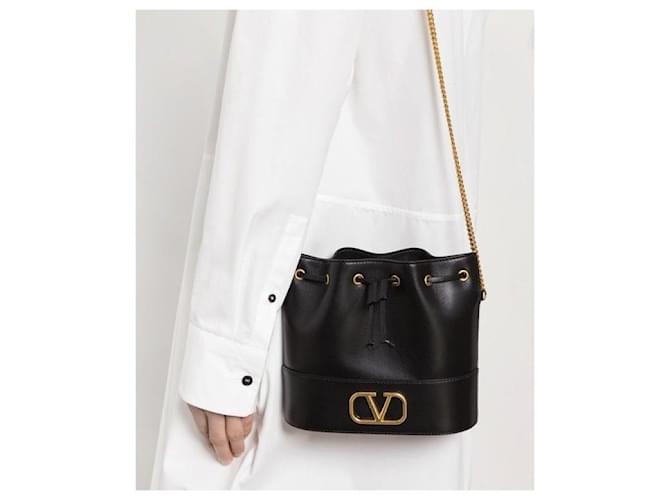 Valentino Borsa a secchiello Vring Chain Nera HPF Nero - vista 8