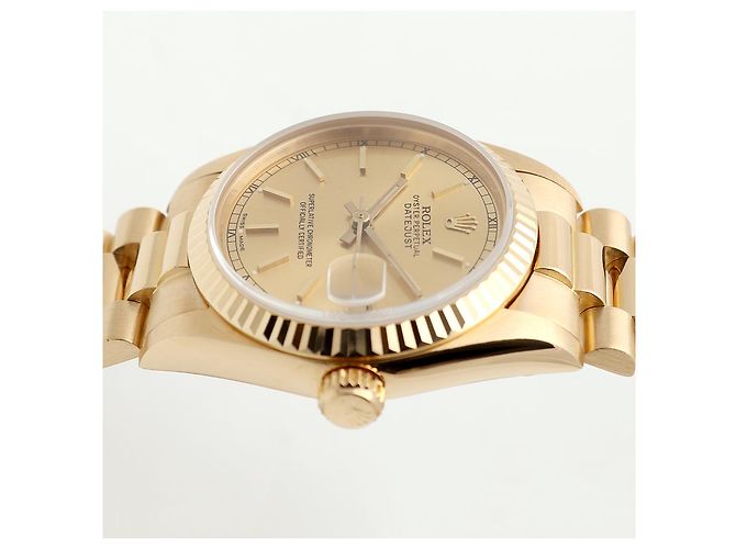 Rolex Datejust Gold Medium Damen Unisex-Uhr Golden - Ansicht 12