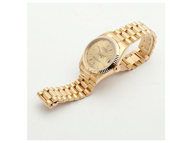 Rolex Datejust Gold Medium Damen Unisex-Uhr Golden - Ansicht 14