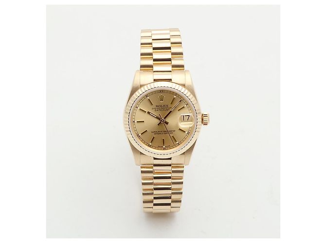 Rolex Datejust Gold Medium Damen Unisex-Uhr Golden - Ansicht 15