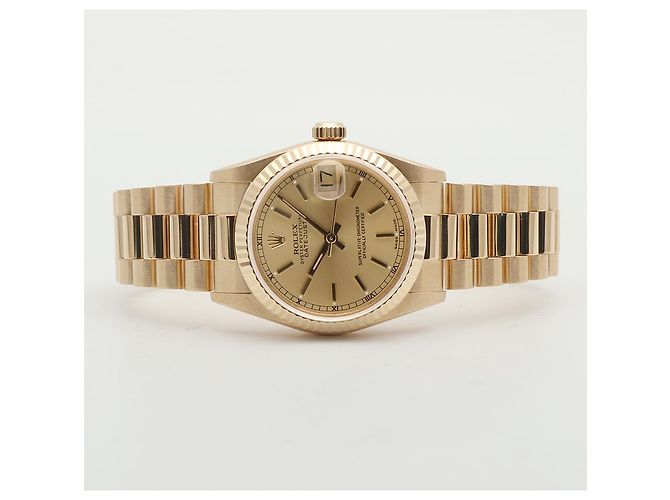 Rolex Datejust Gold Medium Damen Unisex-Uhr Golden - Ansicht 17