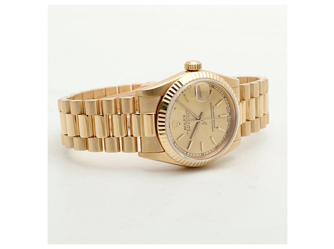 Rolex Datejust Gold Medium Damen Unisex-Uhr Golden - Ansicht 18