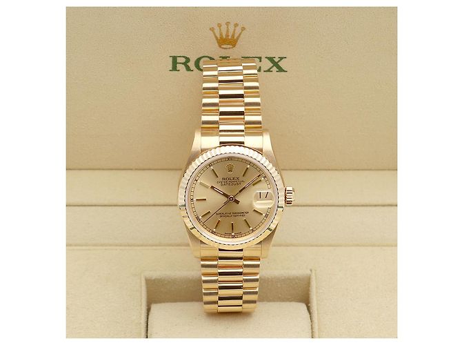 Rolex Datejust Gold Medium Damen Unisex-Uhr Golden - Ansicht 2