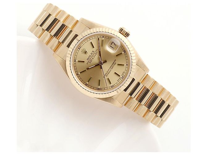 Rolex Datejust Gold Medium Damen Unisex-Uhr Golden - Ansicht 20