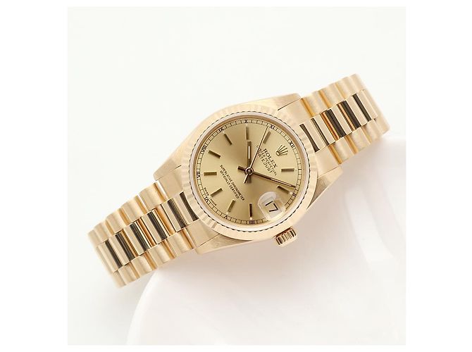 Rolex Datejust Gold Medium Damen Unisex-Uhr Golden - Ansicht 21