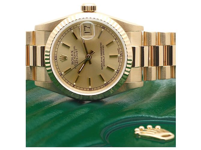 Rolex Datejust Gold Medium Damen Unisex-Uhr Golden - Ansicht 24