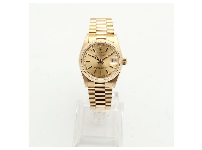 Rolex Datejust Gold Medium Damen Unisex-Uhr Golden - Ansicht 3