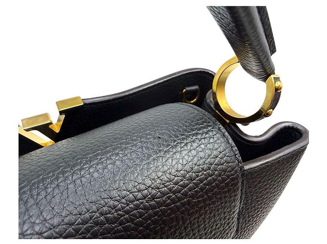 Louis Vuitton Borsa a Spalla Capucines Torillon MM Nera Nero - vista 6