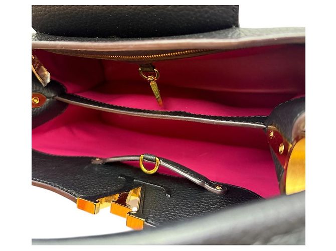 Louis Vuitton Borsa a Spalla Capucines Torillon MM Nera Nero - vista 8