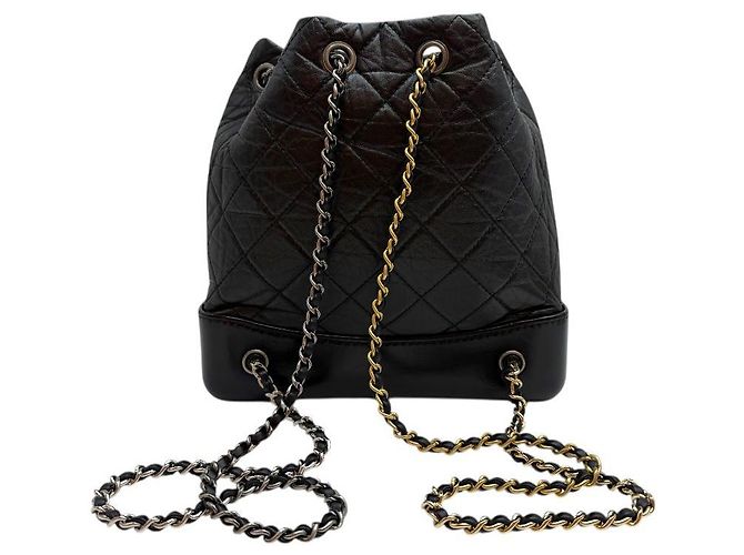 Chanel Zaino Gabrielle Chain Piccolo Nero - vista 4