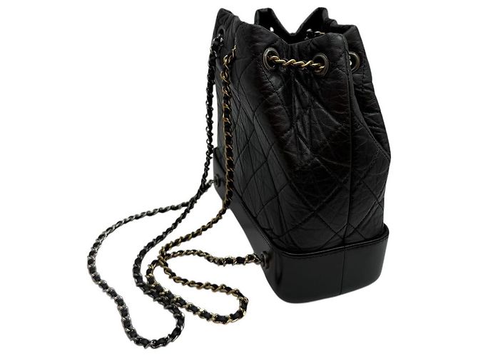 Chanel Zaino Gabrielle Chain Piccolo Nero - vista 5