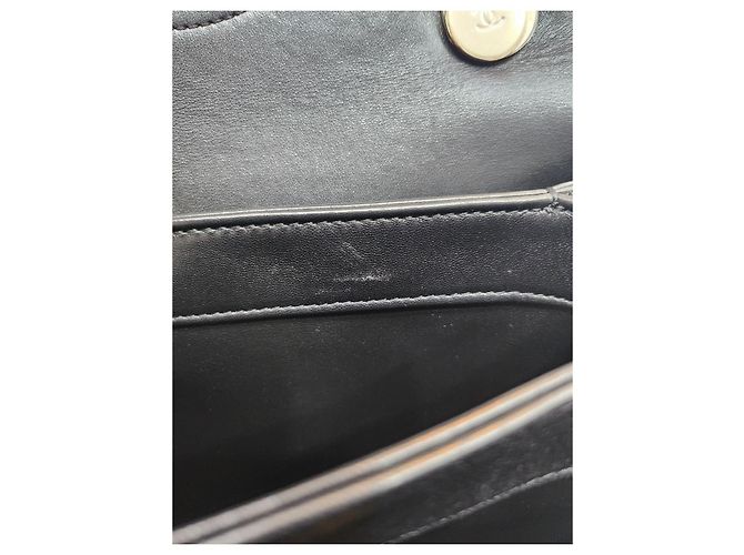 Trendy CC Chanel Borsa tote e a spalla integrata in pelle di agnello CC alla moda Nero - vista 20