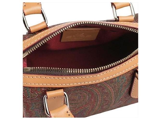 Etro Mini Borsa Boston Paisley Marrone - vista 7