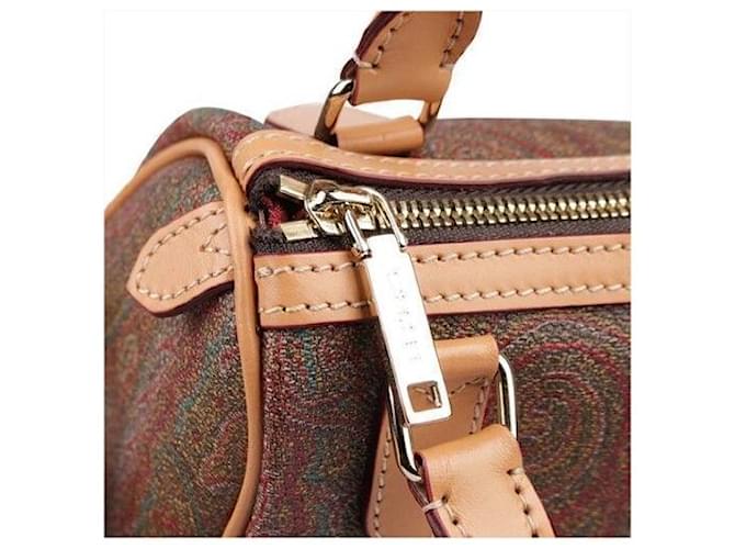 Etro Mini Borsa Boston Paisley Marrone - vista 9