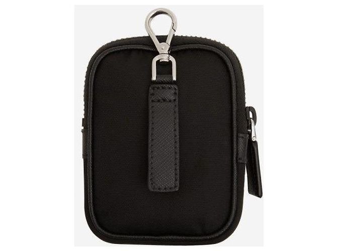 Prada Borsa a tracolla nera con logo triangolare per uomo Nero - vista 5