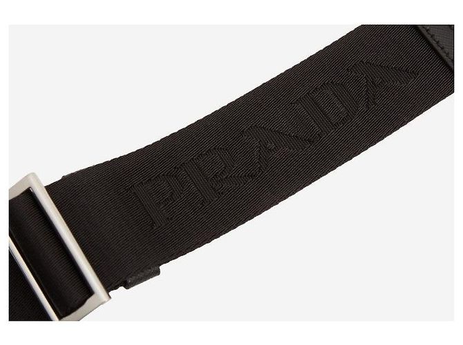 Prada Borsa a tracolla nera con logo triangolare per uomo Nero - vista 7