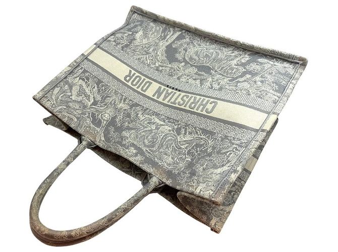 Book Tote Dior Borsa Tote Toad Jui Grande Grigia Marrone - vista 6