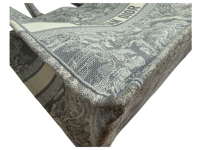 Book Tote Dior Borsa Tote Toad Jui Grande Grigia Marrone - vista 8