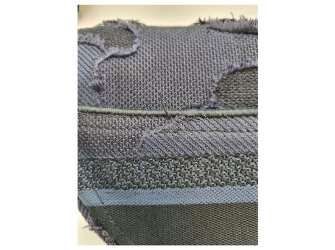 Saddle Dior Bestickte Schultertasche im Camouflage-Karomuster mit zusätzlichem Schultergurt Blau - Ansicht 26