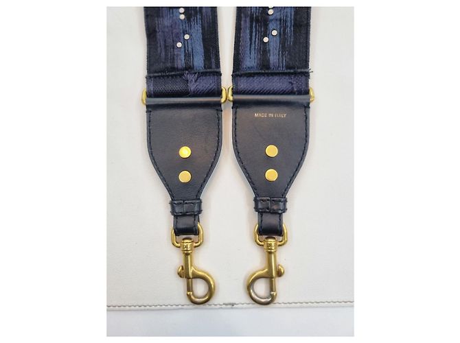 Saddle Dior Bestickte Schultertasche im Camouflage-Karomuster mit zusätzlichem Schultergurt Blau - Ansicht 32