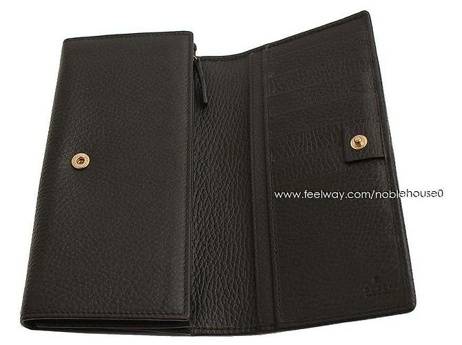 Gucci Schwarze Swing Klapp-Langbörse - Ansicht 5