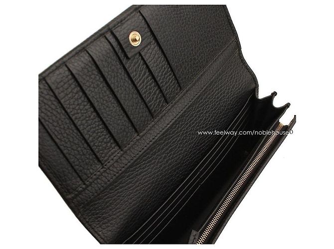 Gucci Schwarze Swing Klapp-Langbörse - Ansicht 6