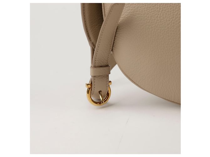 Salvatore Ferragamo Borsa a Spalla Maxi Gancio Marrone - vista 5