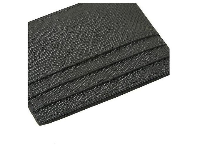 Prada Metall-Kartenhalter mit goldenem Logo QWA Schwarz - Ansicht 8