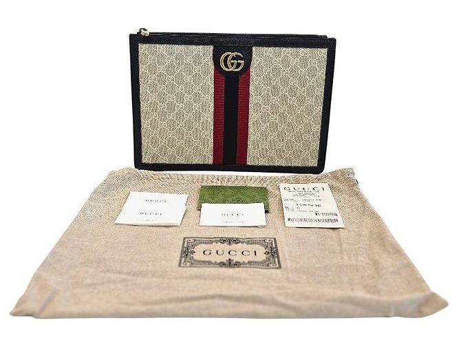 Gucci Clutch Limitato GG Supreme Marrone - vista 8