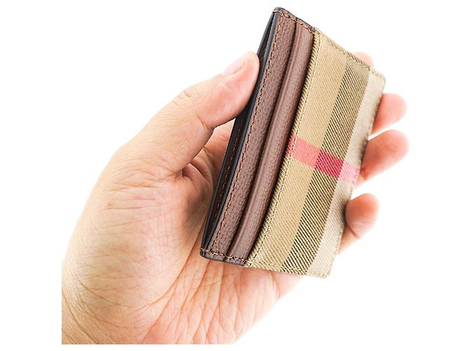 Burberry Tarjetero Sandon de cuero marrón Castaño - vista 11