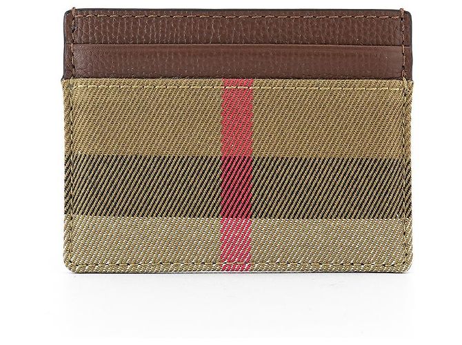 Burberry Tarjetero Sandon de cuero marrón Castaño - vista 2