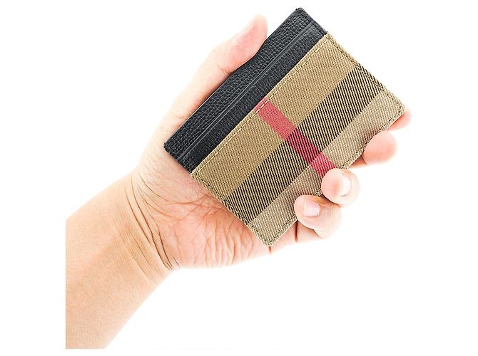Burberry Tarjetero Sandon de cuero negro - vista 13