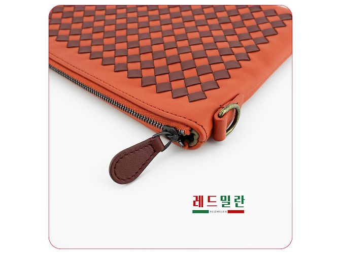 Bottega Veneta Bolso cruzado de cuero rojo claro Roja - vista 12