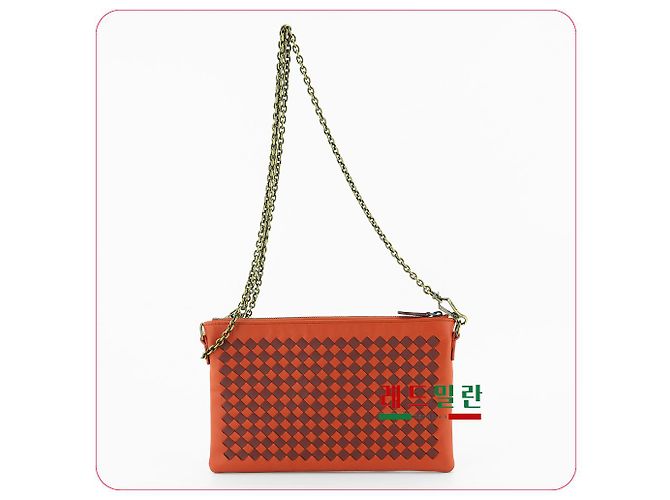 Bottega Veneta Bolso cruzado de cuero rojo claro Roja - vista 2