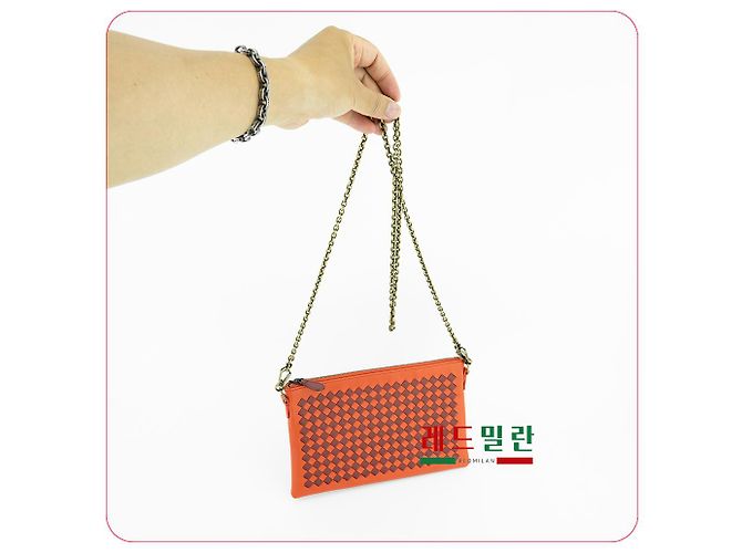 Bottega Veneta Bolso cruzado de cuero rojo claro Roja - vista 21