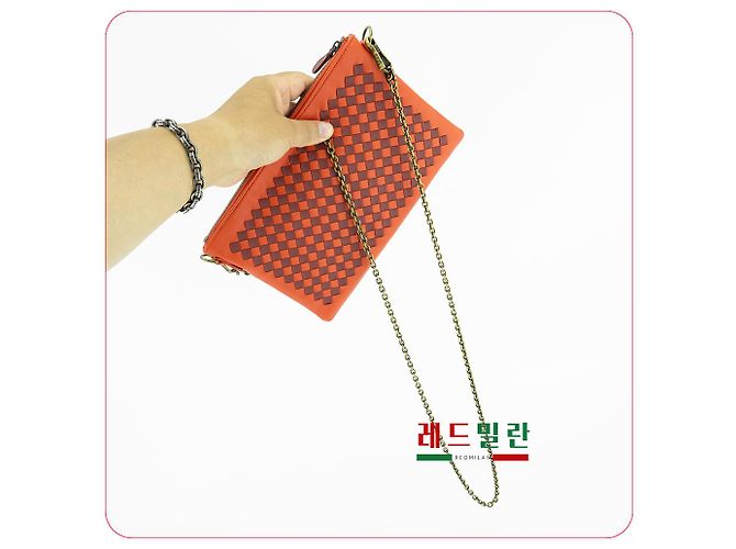Bottega Veneta Bolso cruzado de cuero rojo claro Roja - vista 23