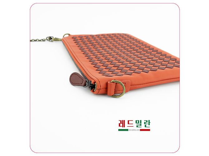 Bottega Veneta Bolso cruzado de cuero rojo claro Roja - vista 5