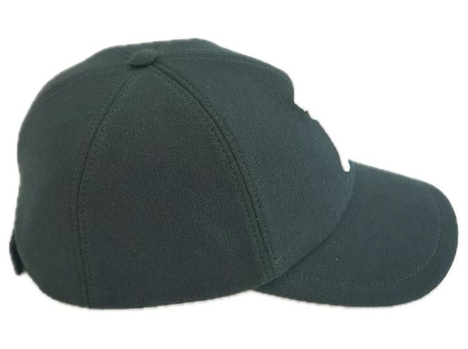 Burberry Cappellino da baseball donna nero in cotone spesso con logo TB - vista 4
