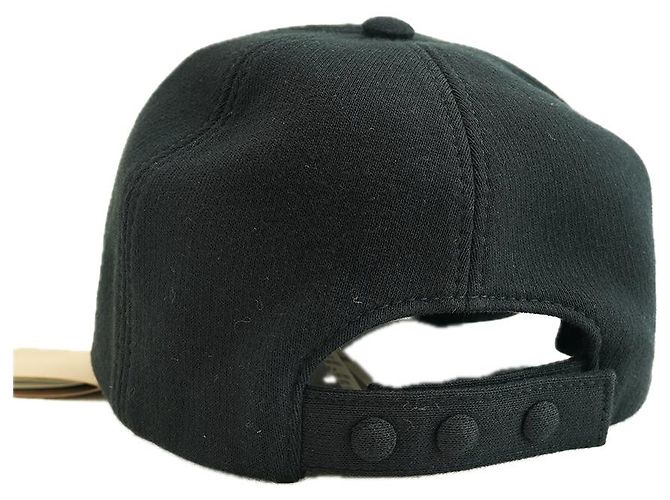 Burberry Cappellino da baseball donna nero in cotone spesso con logo TB - vista 6