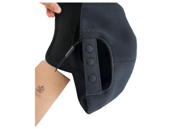 Burberry Cappellino da baseball donna nero in cotone spesso con logo TB - vista 8