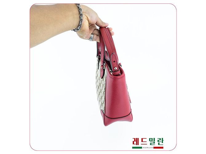 Gucci Borsa a spalla in pelle rossa Rosso - vista 21