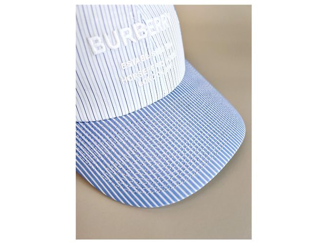 Burberry Baseballkappe Streifenmuster Blau - Ansicht 10