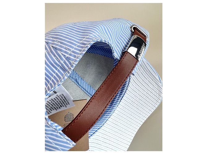 Burberry Baseballkappe Streifenmuster Blau - Ansicht 11
